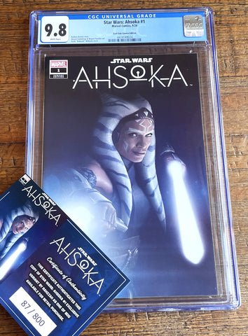 STAR WARS: AHSOKA #1 CGC 9.8 RAHZZAH EXCL VARIANT LE TO 800 TANO