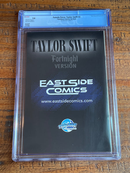 FEMALE FORCE: TAYLOR SWIFT #2 CGC 9.8 FORTNIGHT TRADE & VIRGIN VARIANT OPTIONS