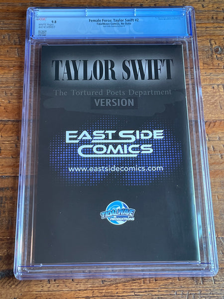 FEMALE FORCE: TAYLOR SWIFT #2 CGC 9.8 TORTURED POETS TRADE & VIRGIN VARIANT OPTIONS