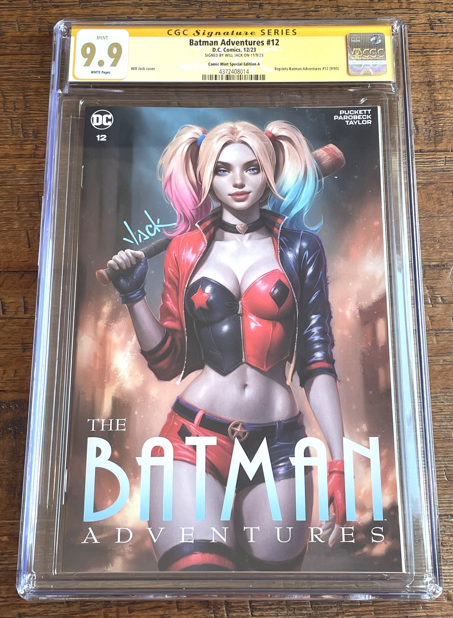 BATMAN ADVENTURES #12 CGC SS 9.9 WILL JACK SIGNED REPRINT TRADE VARIANT-A NOT 9.8