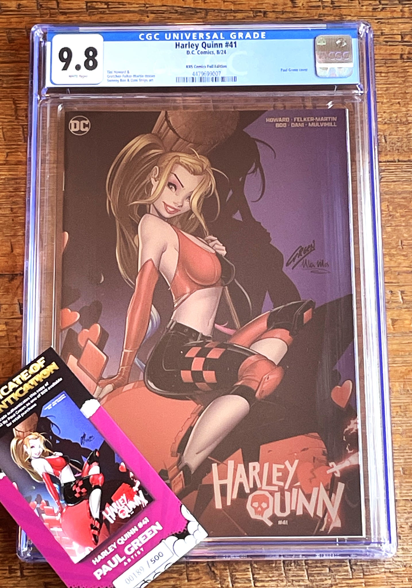 HARLEY QUINN #41 CGC 9.8 PAUL GREEN EXCL "FOIL" VARIANT LE TO 500