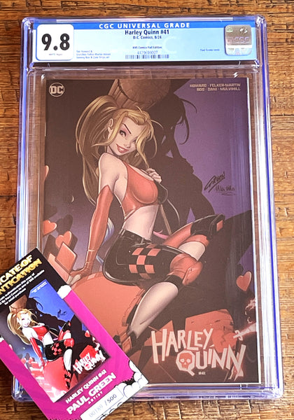 HARLEY QUINN #41 CGC 9.8 PAUL GREEN EXCL "FOIL" VARIANT LE TO 500