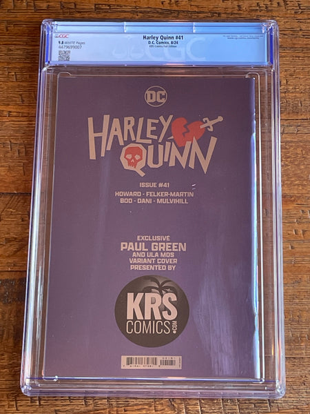 HARLEY QUINN #41 CGC 9.8 PAUL GREEN EXCL "FOIL" VARIANT LE TO 500