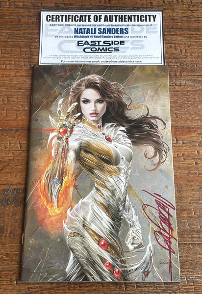 WITCHBLADE #1 NATALI SANDERS SIGNED W/ COA TRADE & VIRGIN VARIANT OPTIONS