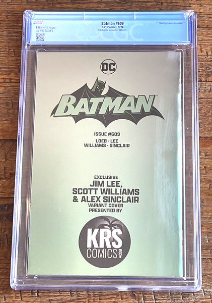 BATMAN #609 CGC 9.8 JIM LEE SDCC EXCL "FOIL" REPRINT VARIANT LTD 500 COPIES