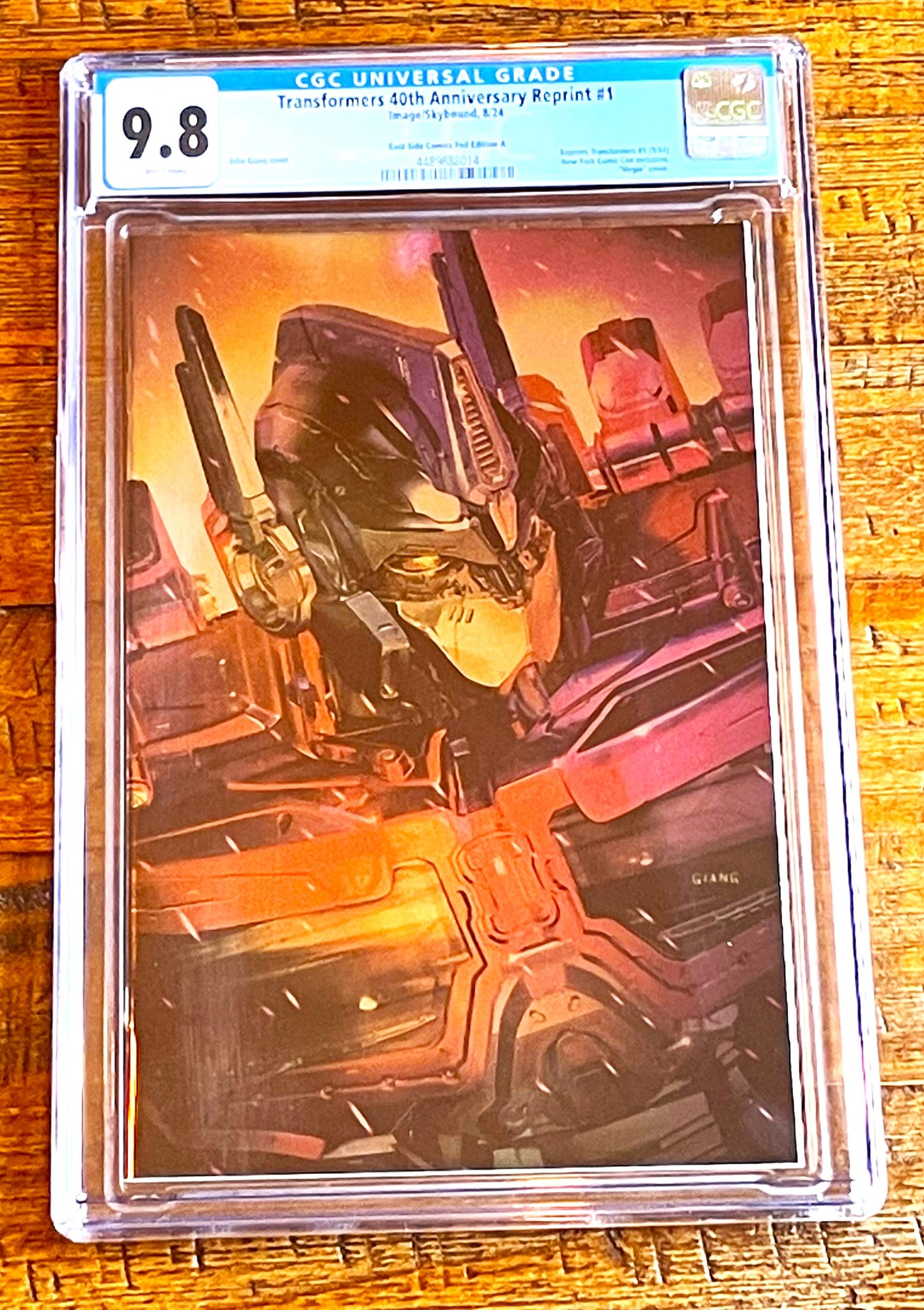 TRANSFORMERS 40th ANNIVERSARY #1 CGC 9.8 NYCC 2024 EXCL JOHN GIANG OPTIMUS "FOIL" VARIANT