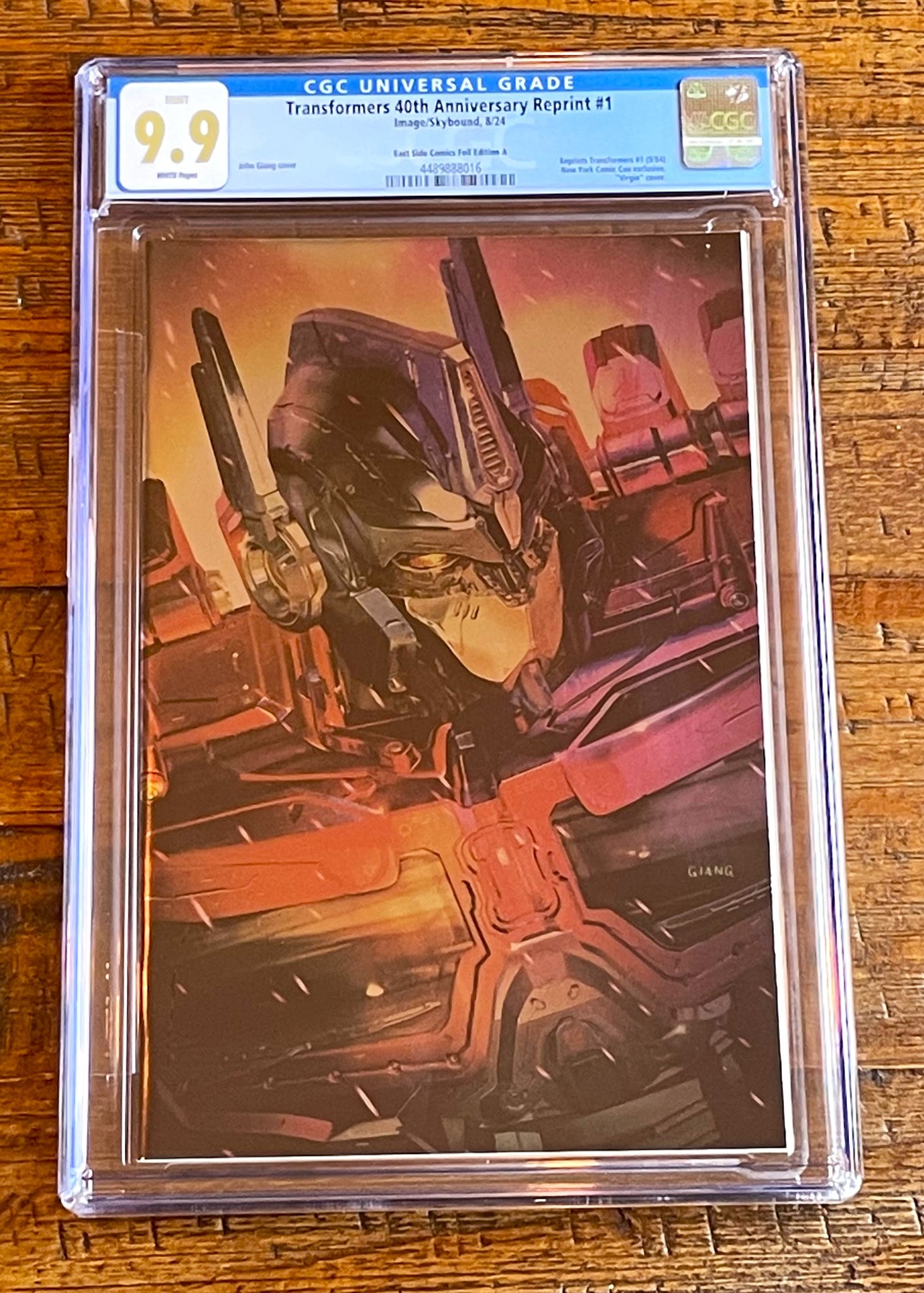 TRANSFORMERS 40th ANNIVERSARY #1 CGC 9.9 NYCC 2024 JOHN GIANG OPTIMUS PRIME & MEGATRON "FOIL" VARIANT OPTIONS NOT 9.8