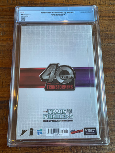 TRANSFORMERS 40th ANNIVERSARY #1 CGC 9.9 NYCC 2024 JOHN GIANG OPTIMUS PRIME & MEGATRON "FOIL" VARIANT OPTIONS NOT 9.8