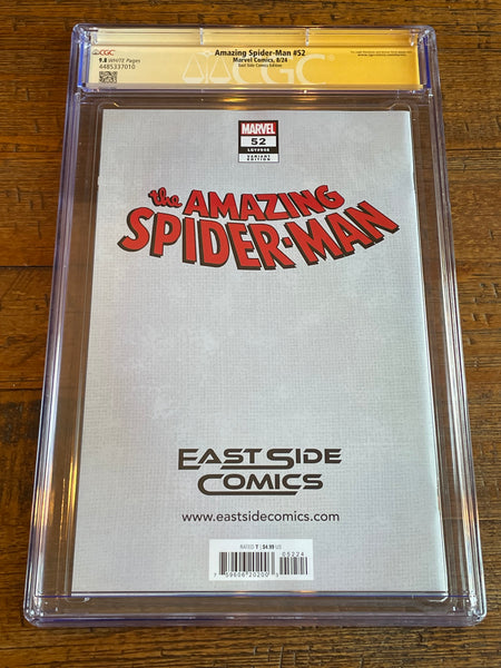 AMAZING SPIDER-MAN #52 CGC SS 9.8 JOHN GIANG REMARK COA #001/600 NEGATIVE VARIANT