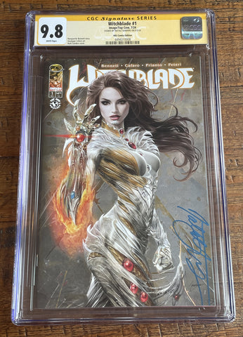 WITCHBLADE #1 CGC SS 9.8 NATALI SANDERS SIGNED TRADE VARIANT IMAGE COMICS