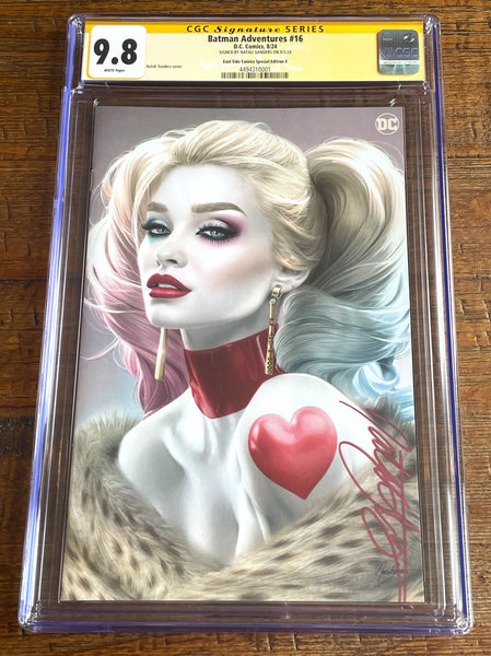 BATMAN ADVENTURES #16 CGC SS 9.8 NATALI SANDERS SIGNED HARLEY QUINN EXCL REPRINT VIRGIN VARIANT