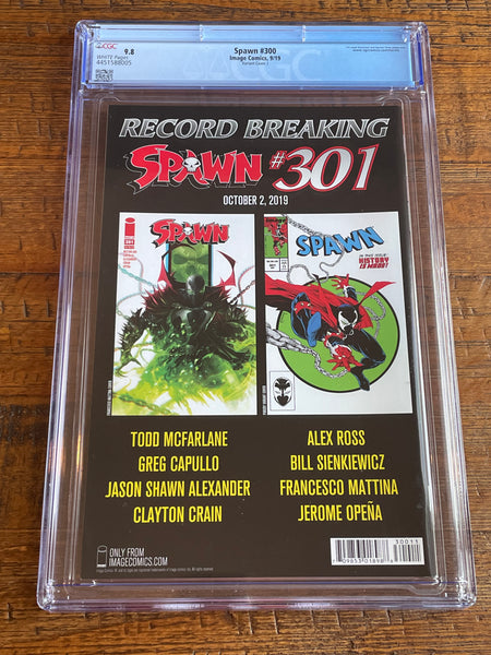 SPAWN #300 CGC 9.8 TODD McFARLANE AMAZING SPIDER-MAN #300 HOMAGE