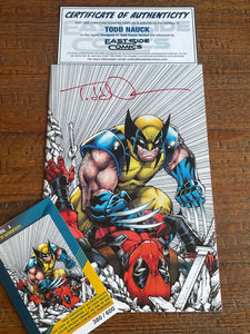 DEADPOOL #1 TODD NAUCK SIGNED SDCC EXCL HOMAGE VARIANT LTD TO 600 W/ COA