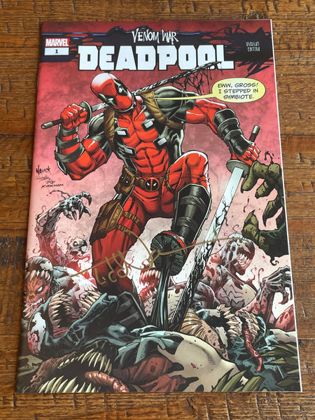 VENOM WAR: DEADPOOL #1 TODD NAUCK SIGNED EXCL HOMAGE VARIANT LTD TO 800 W/ COA