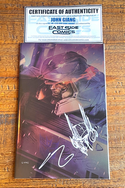 TRANSFORMERS 40th ANNIVERSARY #1 JOHN GIANG REMARK SIGNED COA NYCC EXCL OPTIMUS & MEGTRON "FOIL" VARIANT OPTIONS