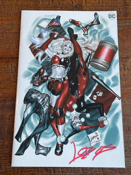 BATMAN ADVENTURES #16 PABLO VILLALOBOS SIGNED COA HARLEY QUINN EXCL VIRGIN VARIANT