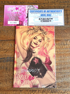 HARLEY QUINN #40 ARIEL DIAZ SIGNED EXCL "FOIL" VARIANT LE TO 800 W/ COA