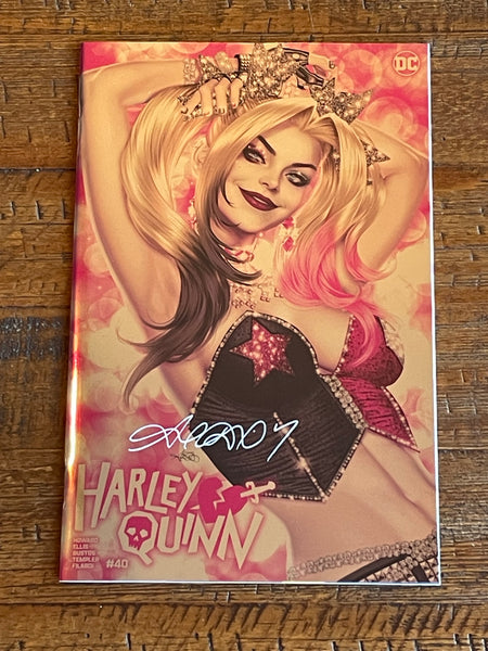 HARLEY QUINN #40 ARIEL DIAZ SIGNED EXCL "FOIL" VARIANT LE TO 800 W/ COA