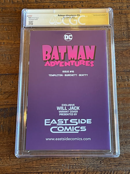 BATMAN ADVENTURES #16 CGC SS 9.8 EXCL WILL JACK REMARK SKETCH "ZOOMED IN" VARIANT-A