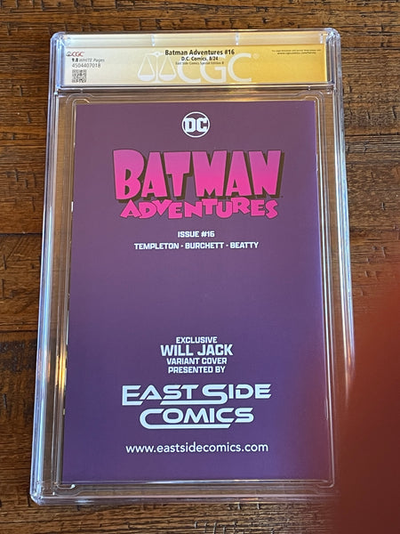 BATMAN ADVENTURES #16 CGC SS 9.8 EXCL WILL JACK SIGNED "FULL BODY" VARIANT-B