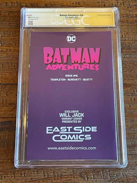 BATMAN ADVENTURES #16 CGC SS 9.8 EXCL WILL JACK REMARK SKETCH "FULL BODY" VARIANT-B