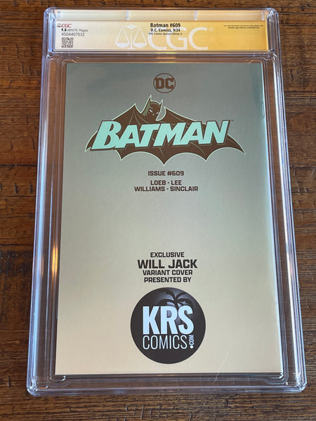 BATMAN #609 CGC SS 9.8 EXCL WILL JACK REMARK SKETCH "ZOOMED IN" VARIANT-A