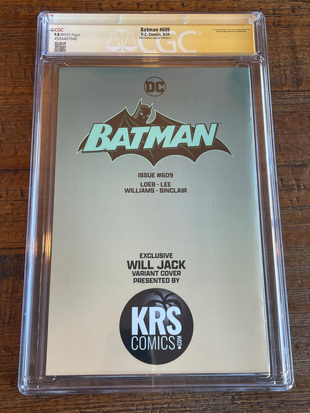 BATMAN #609 CGC SS 9.8 EXCL WILL JACK SIGNED "FULL BODY" VARIANT-B