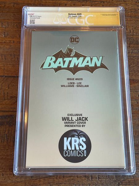 BATMAN #609 CGC SS 9.8 EXCL WILL JACK REMARK SKETCH "FULL BODY" VARIANT-B