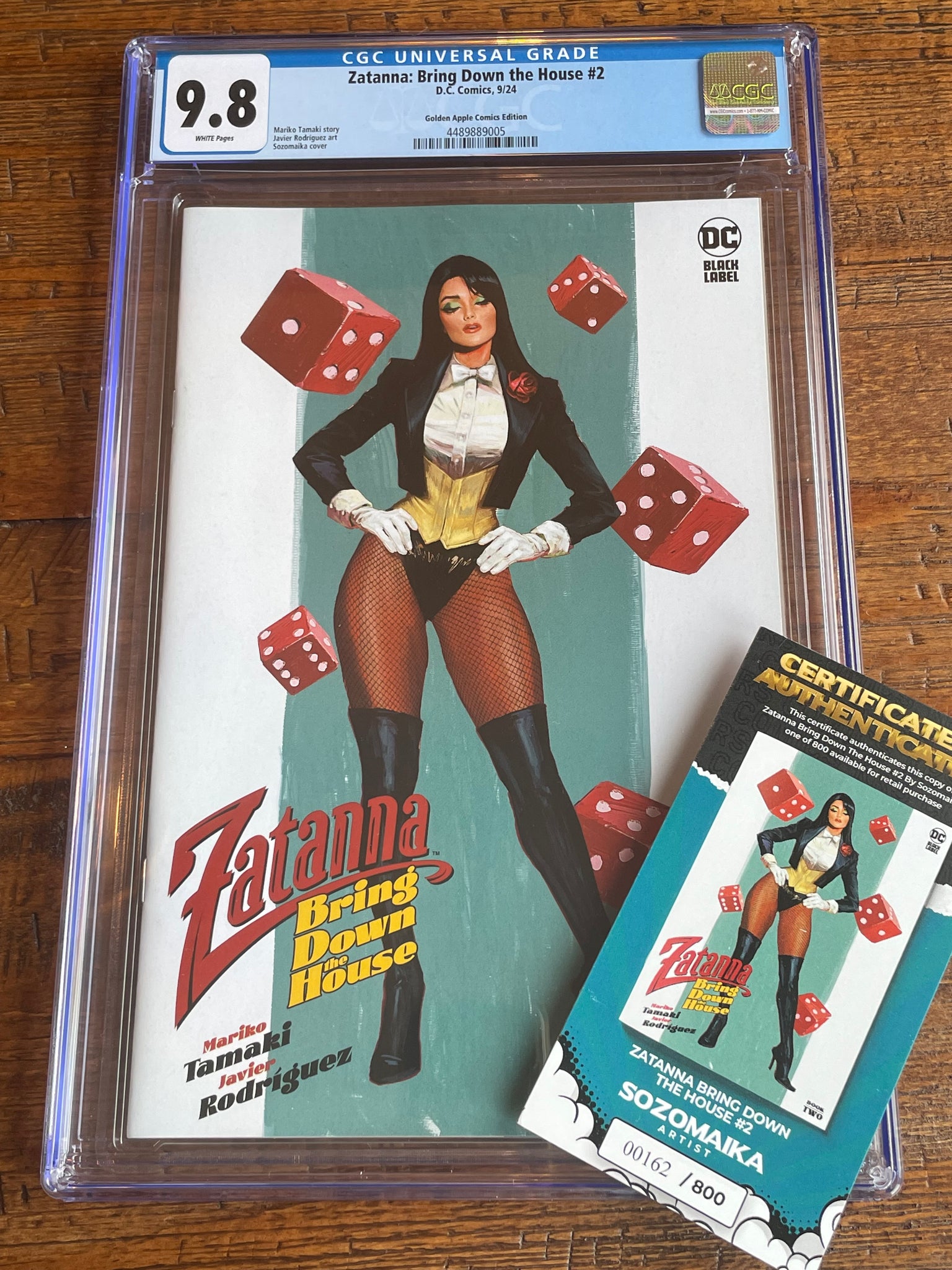 ZATANNA BRING DOWN THE HOUSE #2 CGC 9.8 SOZOMAIKA EXCL VARIANT LTD TO 800