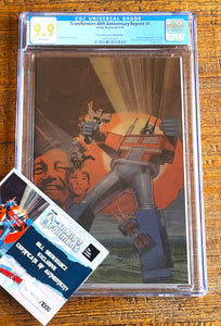 TRANSFORMERS 40th ANNIVERSARY #1 CGC 9.9 BILL SIENKIEWICZ NYCC 2024 EXCL "FOIL VIRGIN" VARIANT NOT 9.8