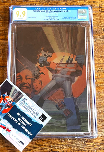 TRANSFORMERS 40th ANNIVERSARY #1 CGC 9.9 BILL SIENKIEWICZ NYCC 2024 EXCL "FOIL VIRGIN" VARIANT NOT 9.8