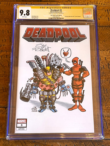 DEADPOOL #3 CGC SS 9.8 JAY FOSGITT SIGNED EXCL HOMAGE VARIANT LTD TO 800