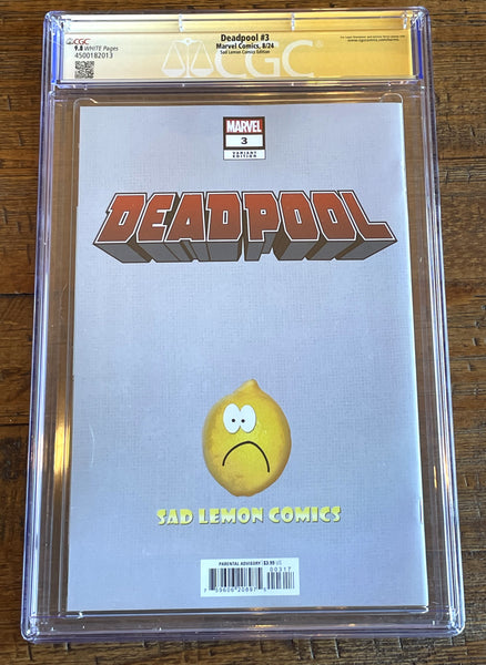 DEADPOOL #3 CGC SS 9.8 JAY FOSGITT SIGNED EXCL HOMAGE VARIANT LTD TO 800