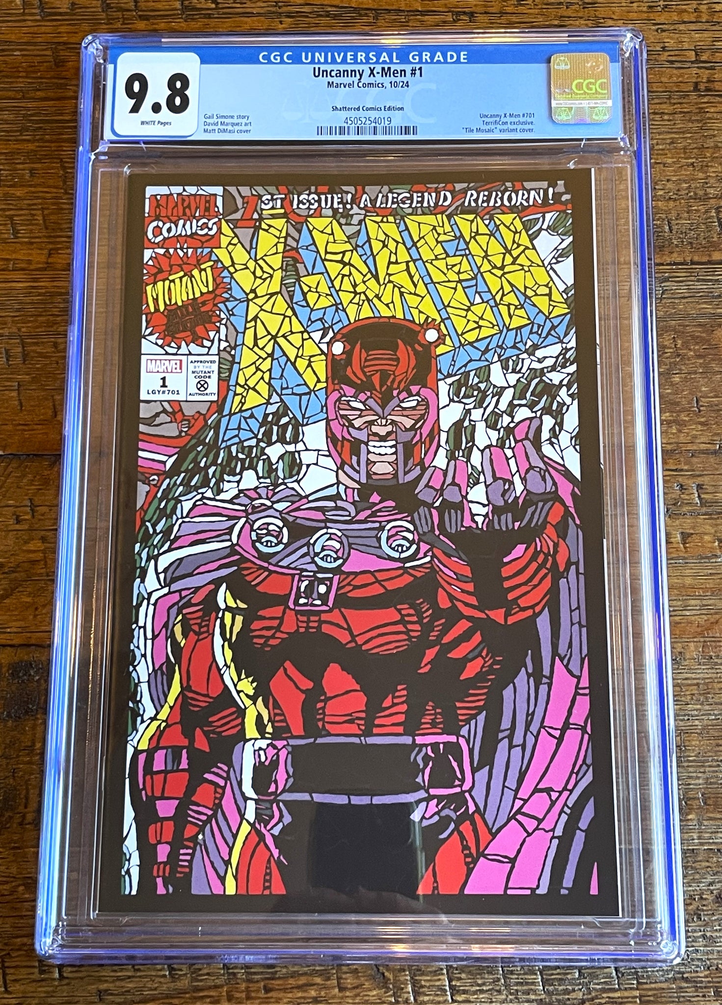 UNCANNY X-MEN #1 CGC 9.8 SHATTERED VARIANT JIM LEE MAGNETO HOMAGE