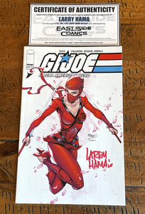 G.I. JOE A REAL AMERICAN HERO #307 LARRY HAMA SIGNED COA JOHN ROYLE EXCL VARIANT