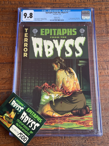 EC EPITAPHS FROM THE ABYSS #1 CGC 9.8 NAOMI FRANQUIZ COLOR & B&W VARIANT OPTIONS