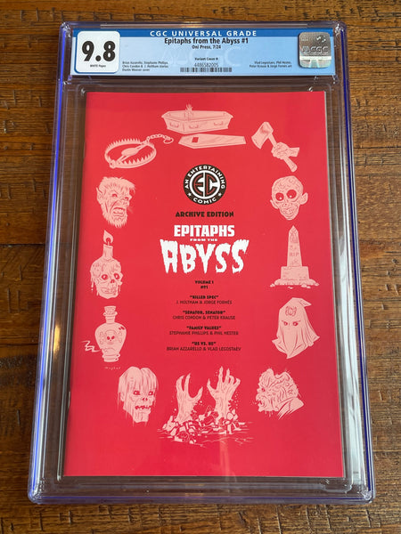 EC EPITAPHS FROM THE ABYSS #1 CGC 9.8 RIAN HUGHES 1:50 RI INCENTIVE VARIANT-H