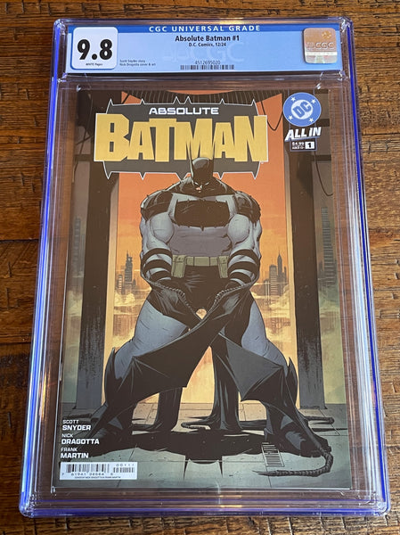 ABSOLUTE BATMAN #1 CGC 9.8 NICK DRAGOTTA 1st PT COVER-A VARIANT