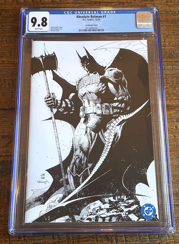 ABSOLUTE BATMAN #1 CGC 9.8 JIM LEE 1:100 RI INCENTIVE "B&W" SKETCH VARIANT-H