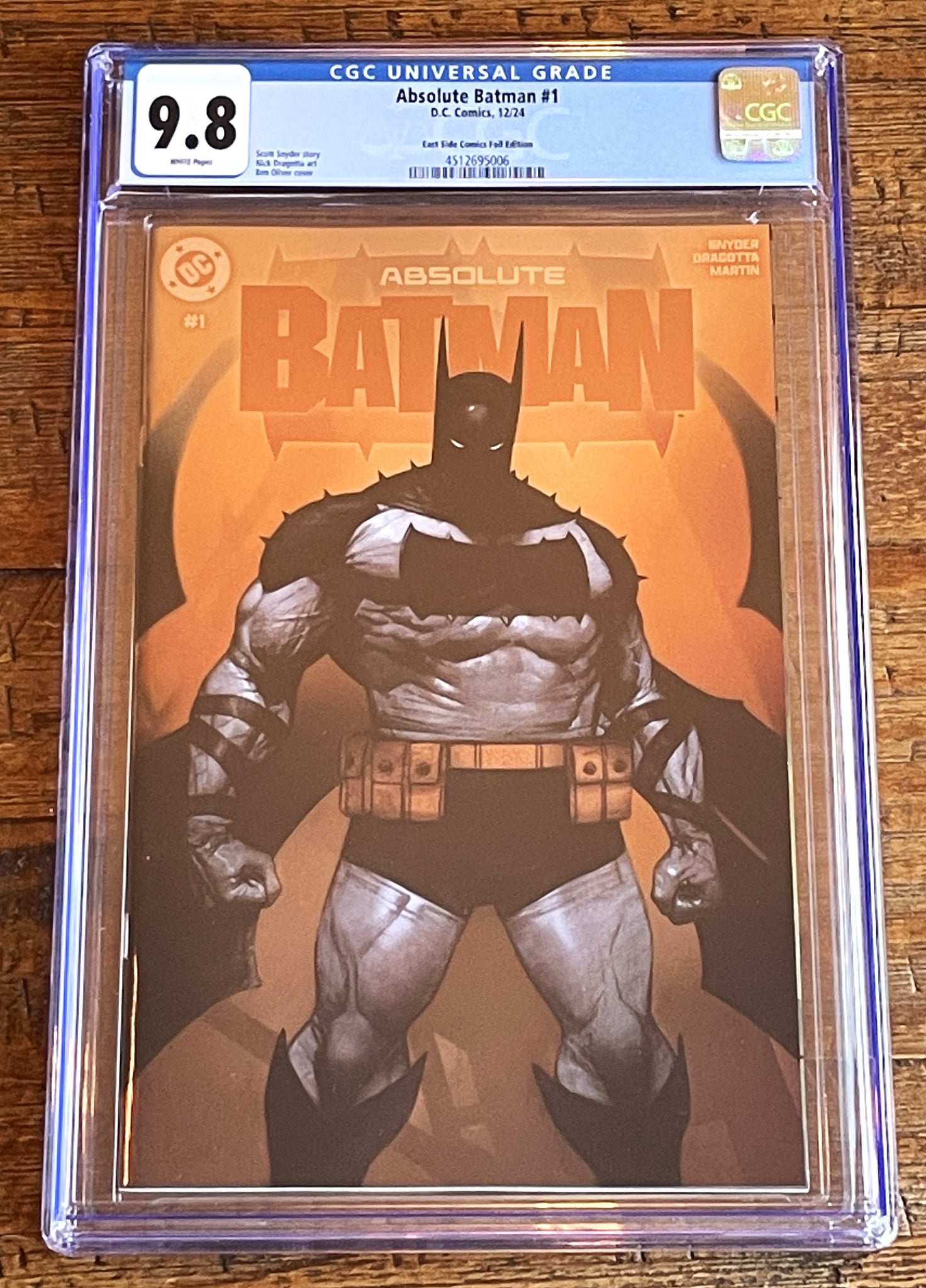 ABSOLUTE BATMAN #1 CGC 9.8 BEN OLIVER EXCL "SPOT-FOIL" VARIANT