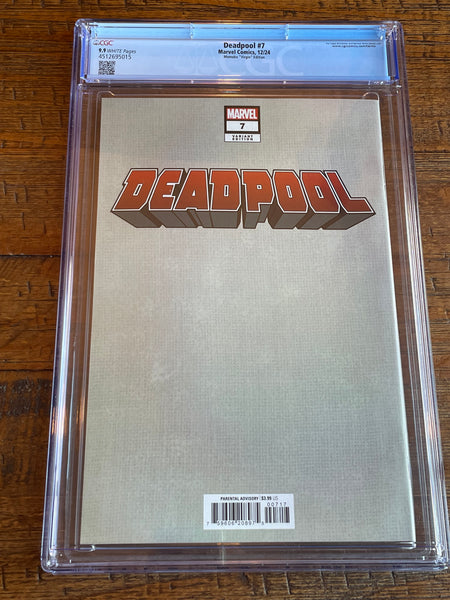 DEADPOOL #7 CGC 9.9 PEACH MOMOKO 1:100 RI INCENTIVE "VIRGIN" VARIANT NOT 9.8