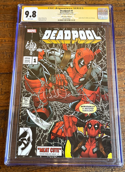 DEADPOOL #1 CGC SS 9.8 TODD NAUCK SIGNED HOMAGE COLOR & SILVER VARIANTS