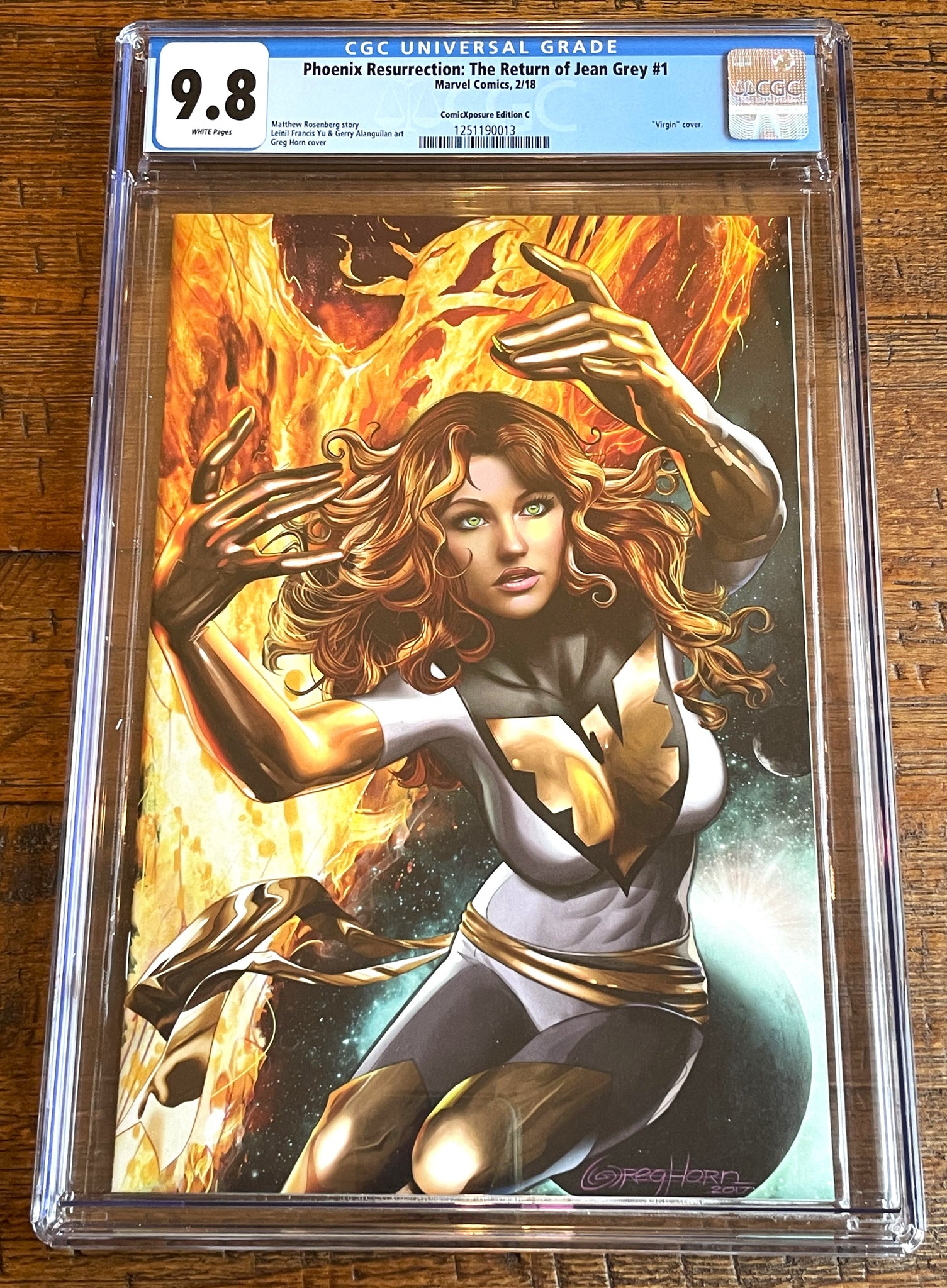 PHOENIX RESURRECTION #1 CGC 9.8 GREG HORN EXCL "WHITE" VIRGIN VARIANT-C