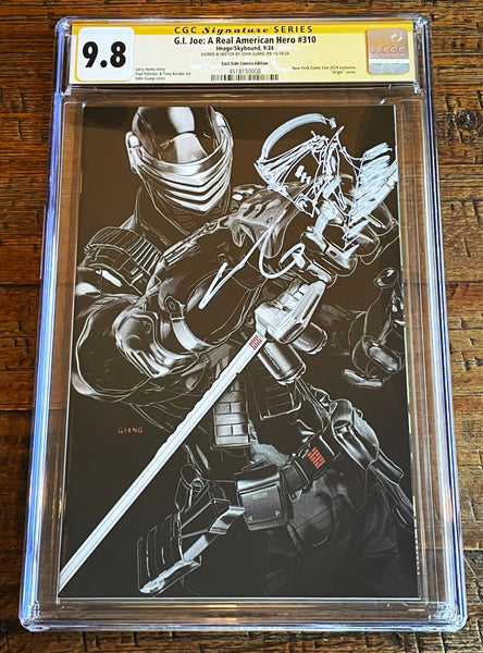 G.I. JOE #310 CGC SS 9.8 JOHN GIANG REMARK SIGNED NYCC EXCL SNAKE-EYES "NEGATIVE" VARIANT