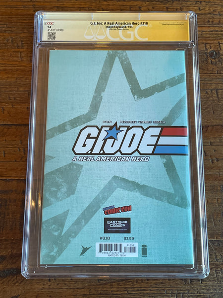 G.I. JOE #310 CGC SS 9.8 JOHN GIANG REMARK SIGNED NYCC EXCL SNAKE-EYES "NEGATIVE" VARIANT