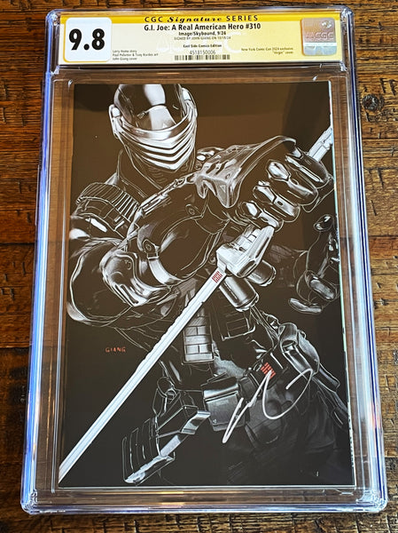 G.I. JOE #310 CGC SS 9.8 JOHN GIANG SIGNED NYCC EXCL SNAKE-EYES "NEGATIVE" VARIANT