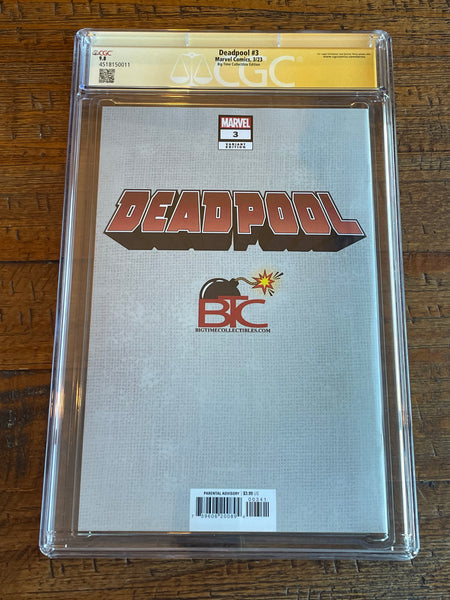 DEADPOOL #3 CGC SS 9.8 JOHN GIANG REMARK SKETCH WOLVERINE TRADE DRESS VARIANT