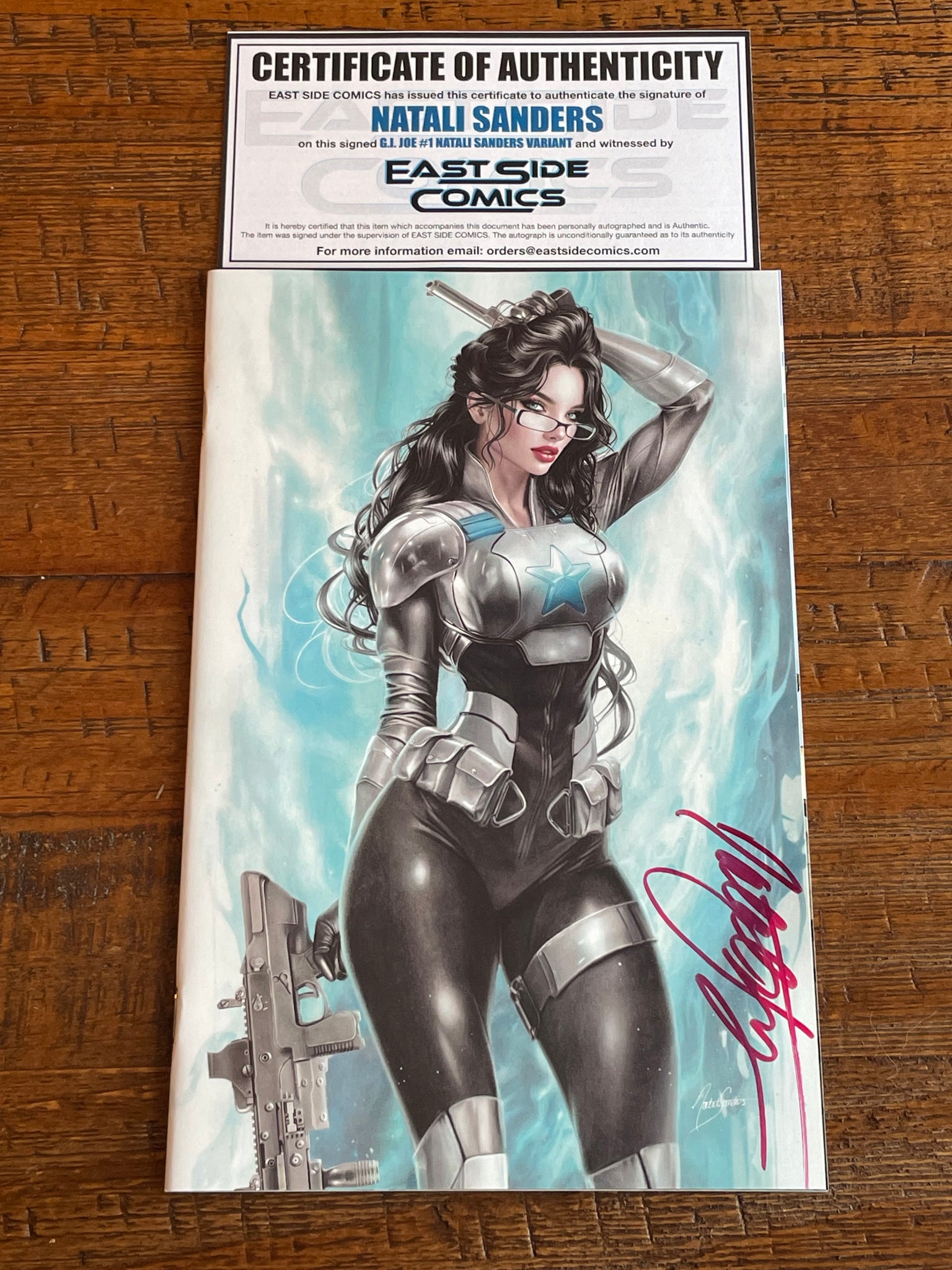 G.I. JOE #1 NATALI SANDERS SIGNED COA BARONESS VIRGIN VARIANT TRANSFORMERS