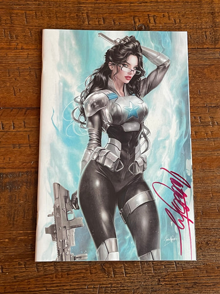 G.I. JOE #1 NATALI SANDERS SIGNED COA BARONESS VIRGIN VARIANT TRANSFORMERS