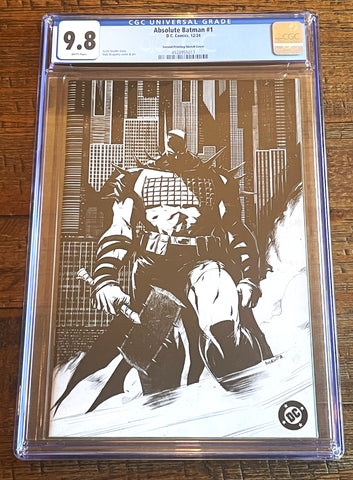 ABSOLUTE BATMAN #1 CGC 9.8 NICK DRAGOTTA 2ND PT BW SKETCH 1:25 INCENTIVE VARIANT